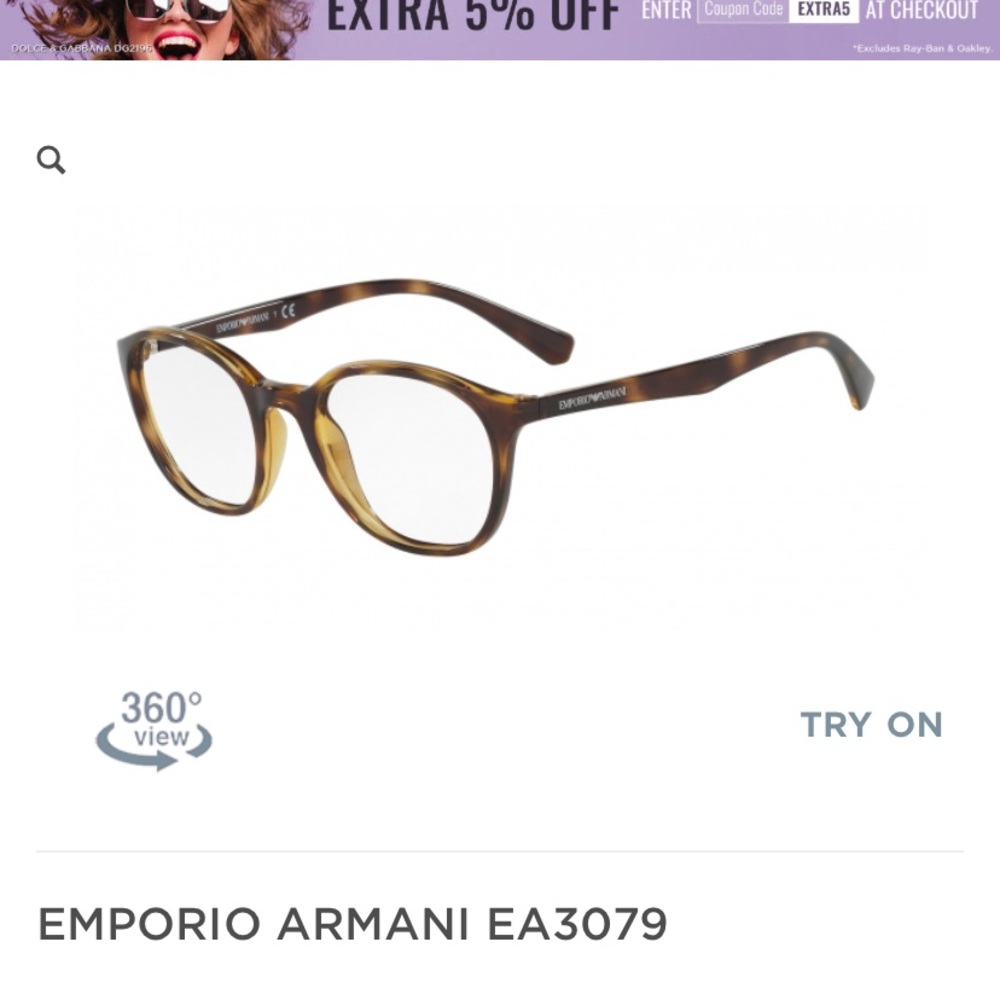 Emporia Armani 3079 5026 shiny Havana glasses frame